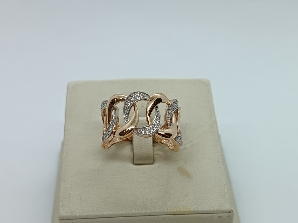 КОЛЬЦО С КАМНЯМИ (Au 585)