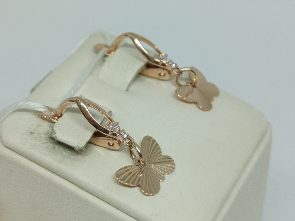 СКМИ585 СЕРЬГИ С КАМНЯМИ (Au 585)