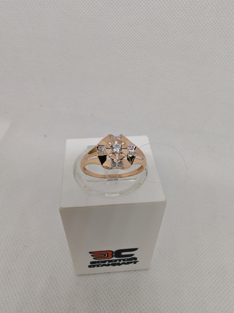 КОЛЬЦО С КАМНЯМИ (Au 585)