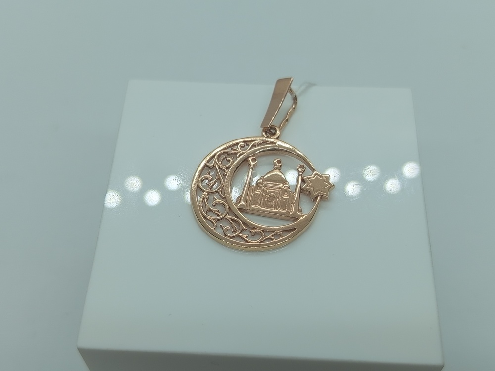 ПОДМБК585 ПОДВЕСКА МЕЧЕТЬ БЕЗ КАМНЯ (Au 585)