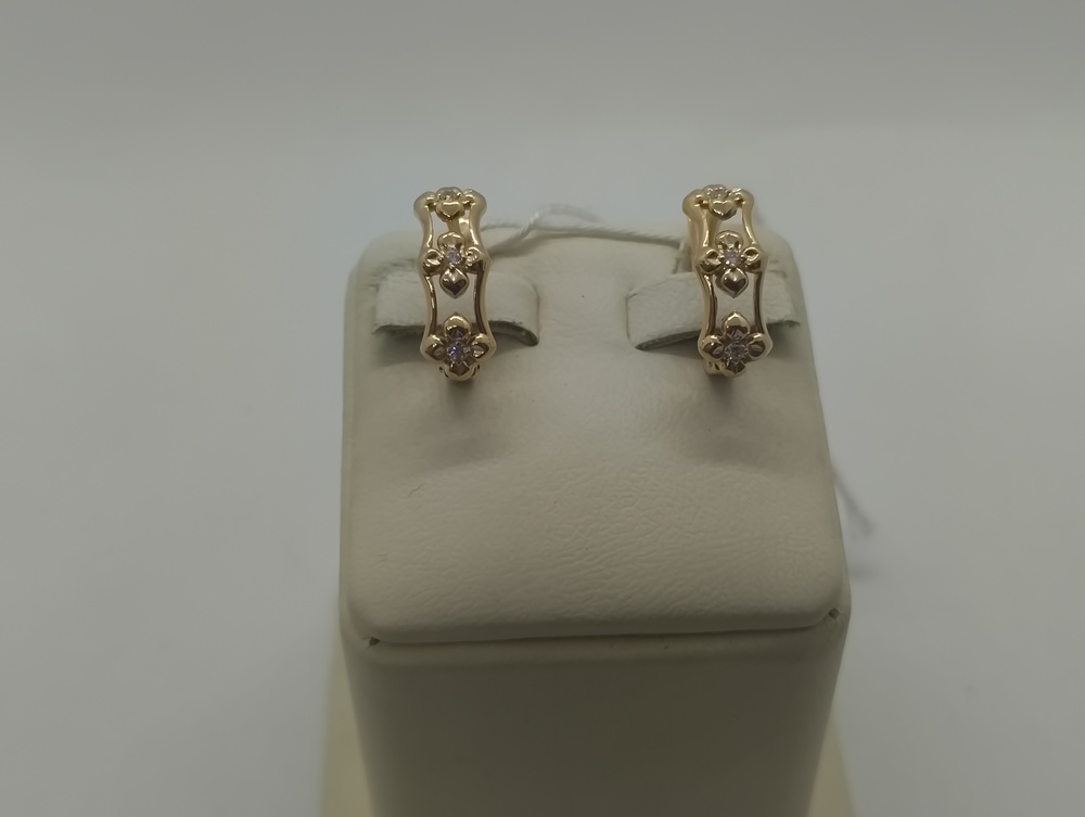 СКМИ585 СЕРЬГИ С КАМНЯМИ (Au 585)