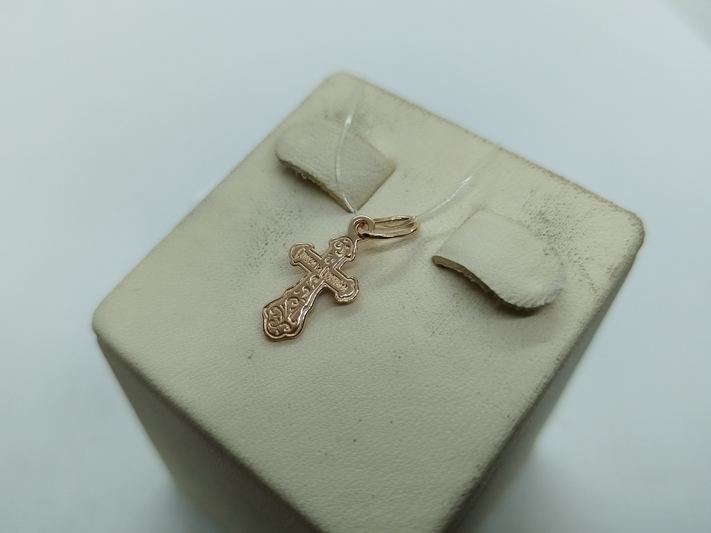 03-0191 ПОДВЕСКА КРЕСТ без камня (Au 585)