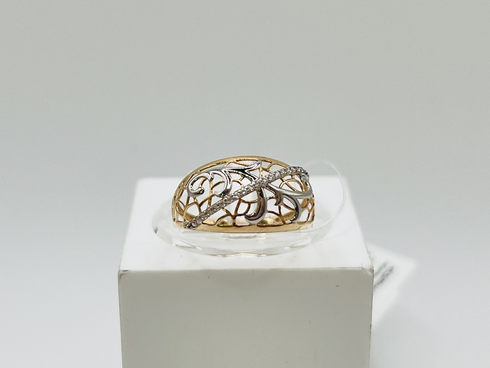 КОЛЬЦО С КАМНЯМИ (Au 585)