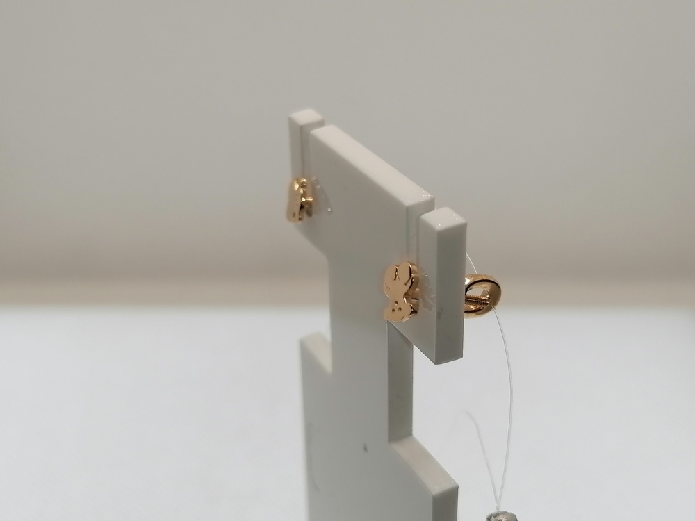  СЕРЬГИ ПУСЕТЫ без камня (Au 585)