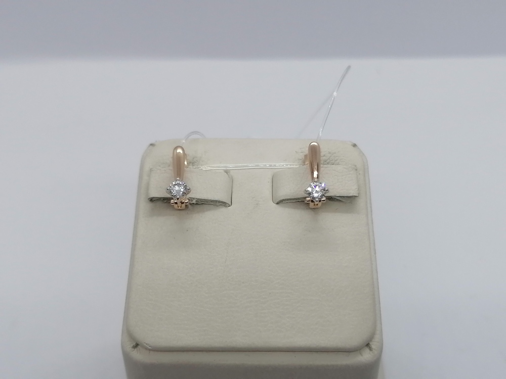 СЕРЬГИ С КАМНЕМ (Au 585)