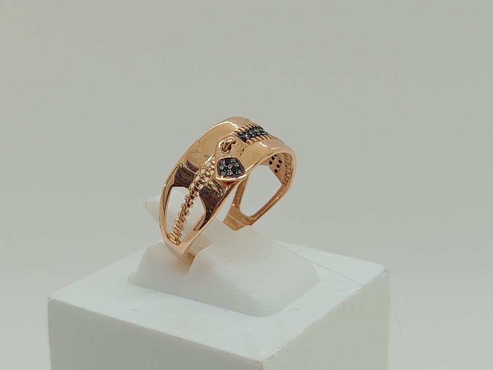 КОЛЬЦО С КАМНЯМИ (Au 585)