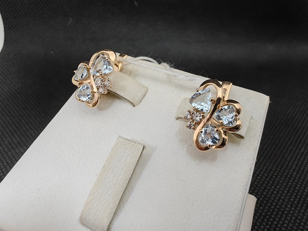 СЕРЬГИ С КАМНЯМИ (Au 585)