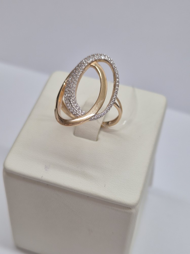 КОЛЬЦО С КАМНЯМИ (Au 585)