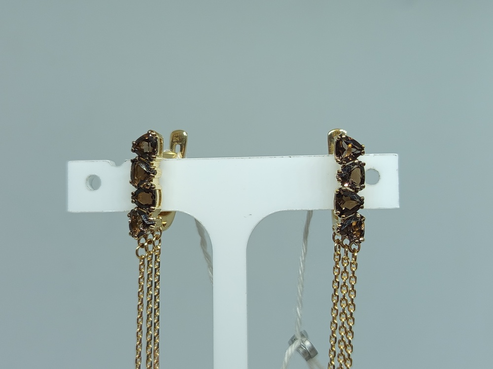 СЕРЬГИ С КАМНЯМИ (Au 585)