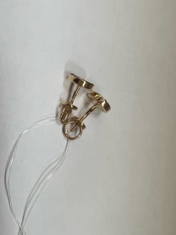 02383-8 СЕРЬГИ ПУСЕТЫ с камнем (Au 585)