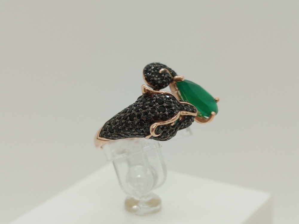 715742 КОЛЬЦО АГАТ (Au 585)