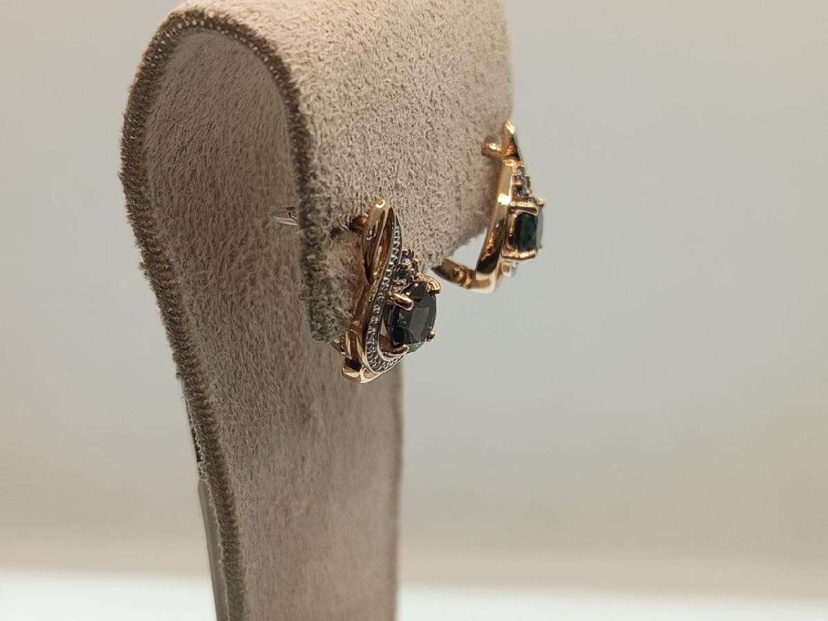 СЕРЬГИ ЛОНДОН ТОПАЗ с камнями (Au 585)