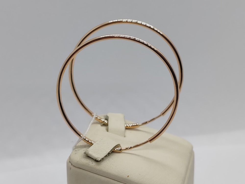 021007 СЕРЬГИ КОНГО без камня (Au 585)