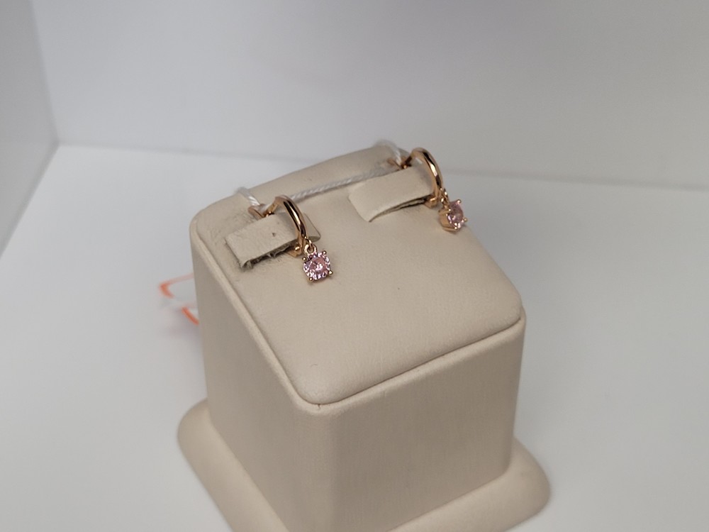 СКМ585 СЕРЬГИ С КАМНЕМ (Au 585)