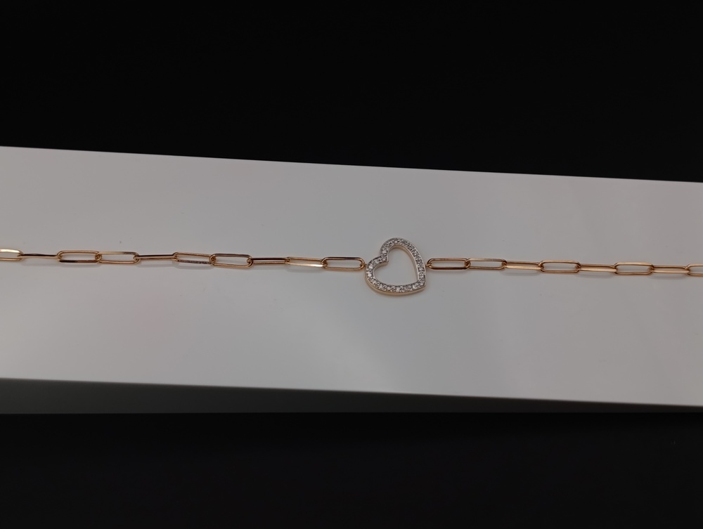 Б585 БРАСЛЕТ С КАМНЯМИ (Au 585)