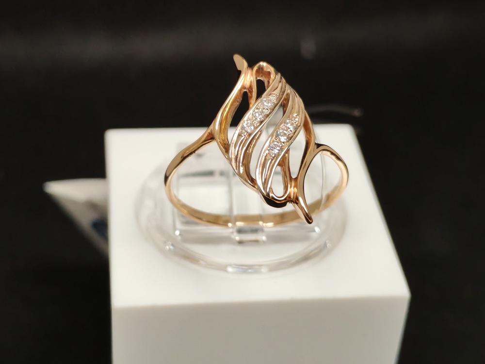 КОЛЬЦО С КАМНЯМИ (Au 585)