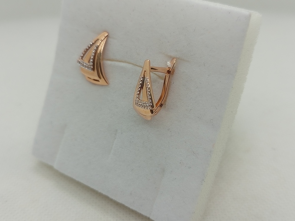 СКМИ585 СЕРЬГИ С КАМНЯМИ (Au 585)