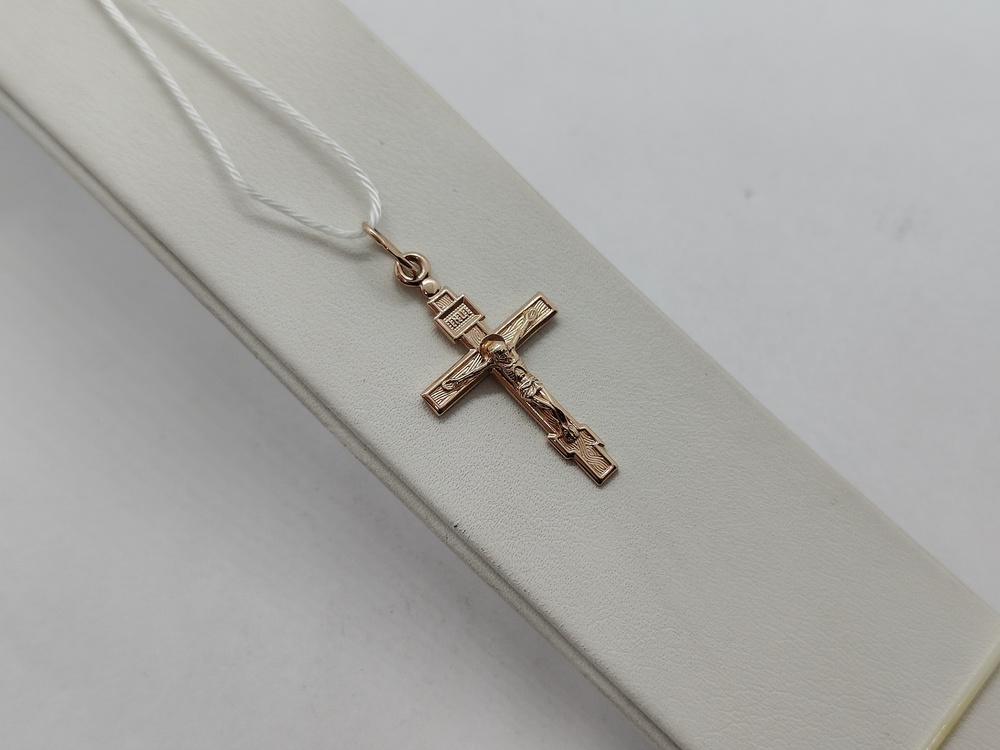 ПОДКБК585 ПОДВЕСКА КРЕСТ БЕЗ КАМНЯ (Au 585)