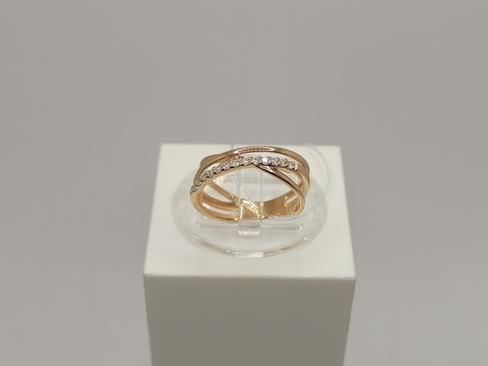 КОЛЬЦО С КАМНЯМИ (Au 585)