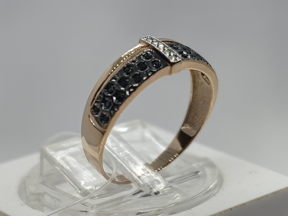 КОЛЬЦО С КАМНЯМИ (Au 585)