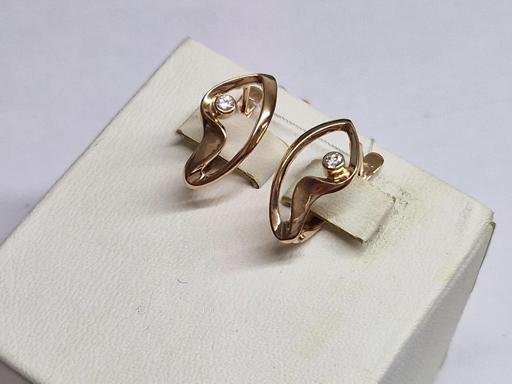 СЕРЬГИ С КАМНЕМ (Au 585)