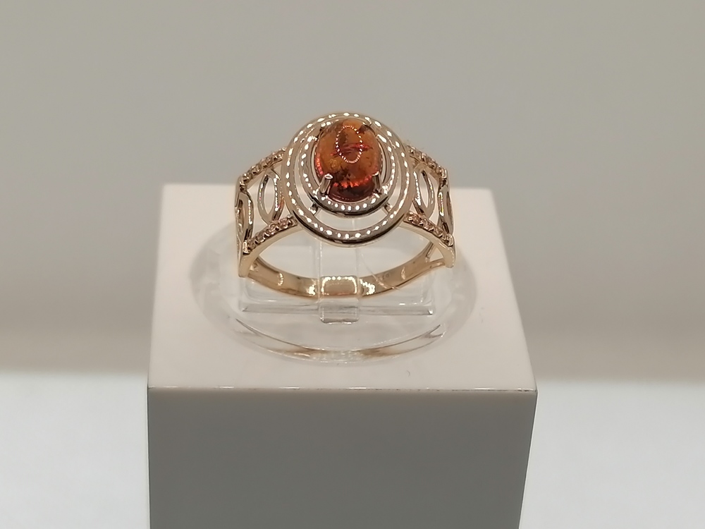 КОЛЬЦО ЯНТАРЬ (Au 585)