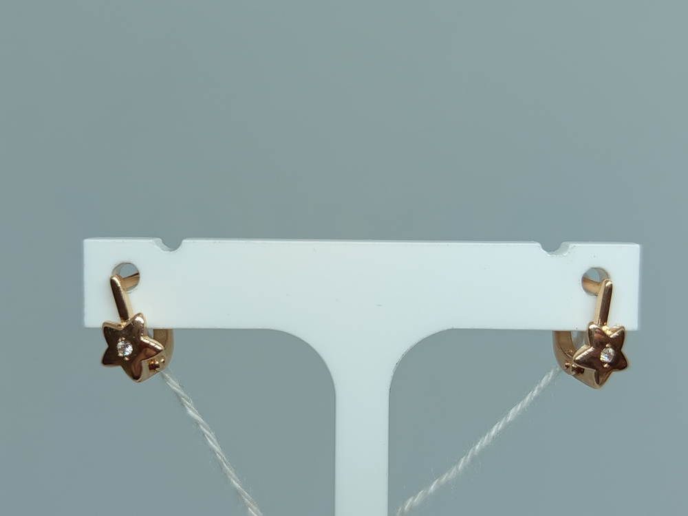 СЕРЬГИ С КАМНЕМ (Au 585)