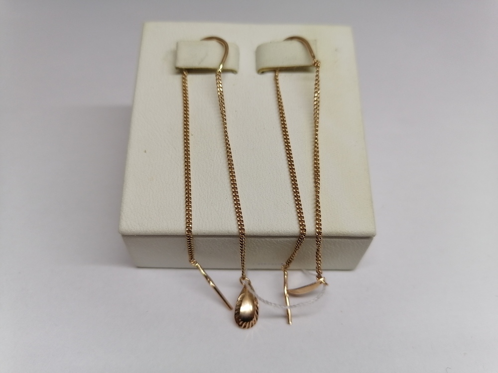 СЕРЬГИ ПРОДЕВКИ без камня (Au 585)