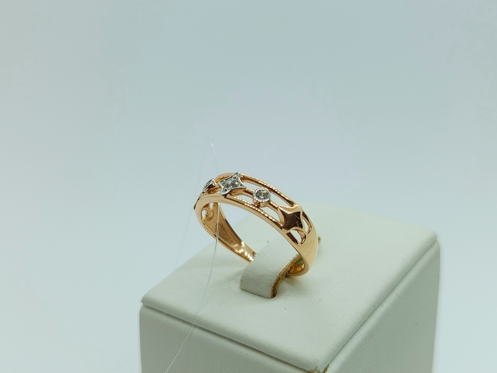 КОЛЬЦО С КАМНЯМИ (Au 585)