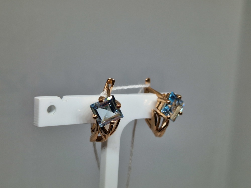 СЕРЬГИ С КАМНЕМ (Au 585)