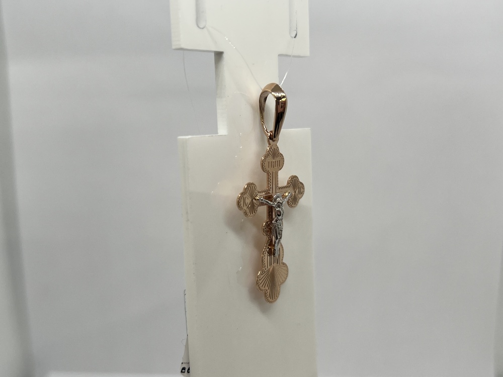 ПОДВЕСКА КРЕСТ без камня (Au 585)