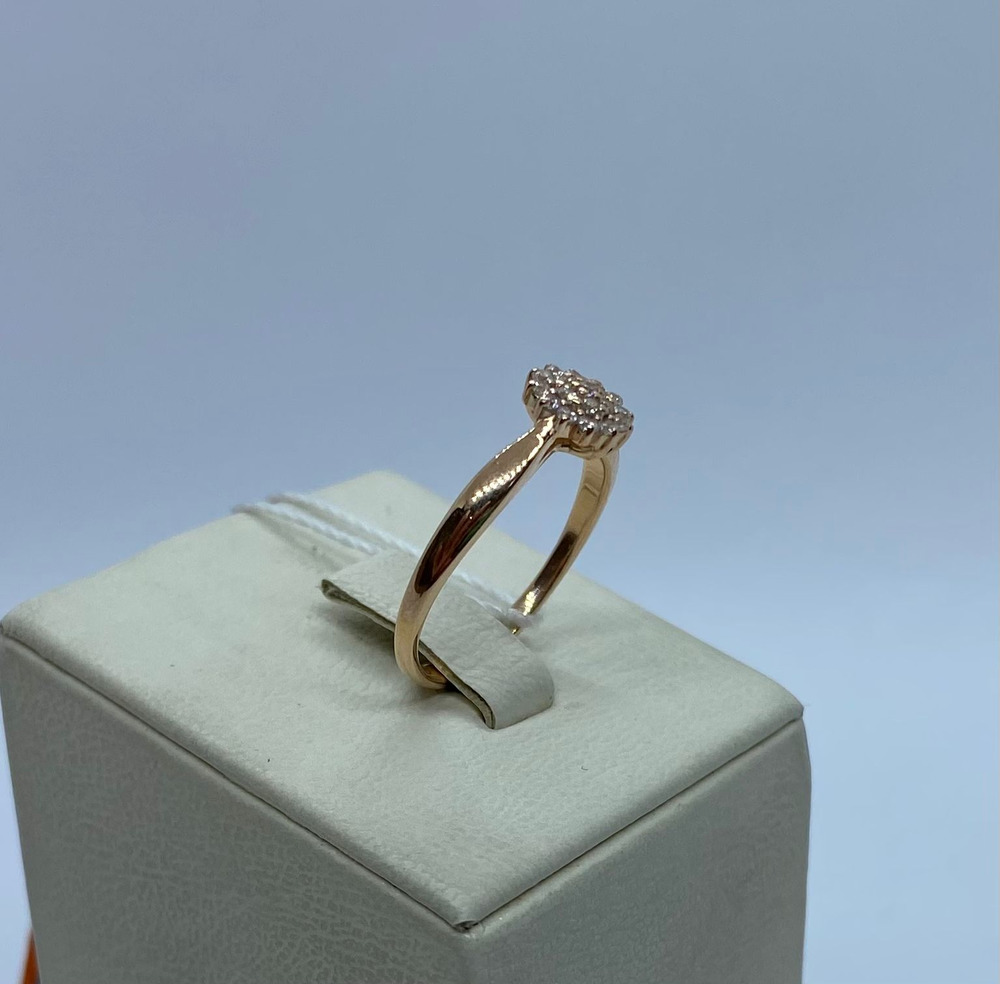 КОЛЬЦО С КАМНЯМИ (Au 585)