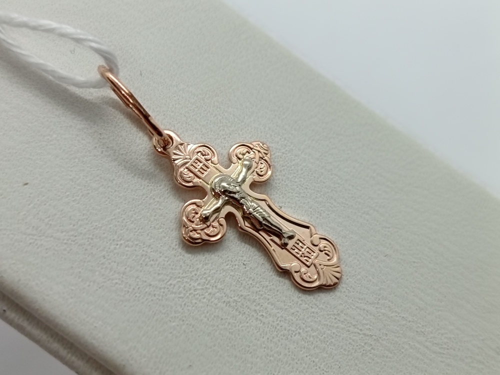 ПОДКБК585 ПОДВЕСКА КРЕСТ БЕЗ КАМНЯ (Au 585)