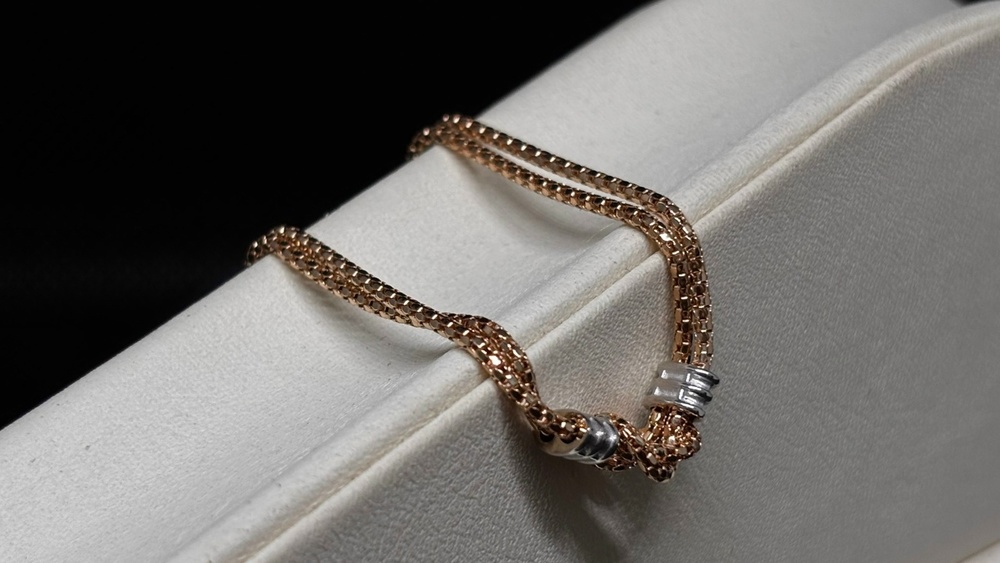 БРАСЛЕТ ПУСТОТЕЛЫЙ Фантазия Au 585