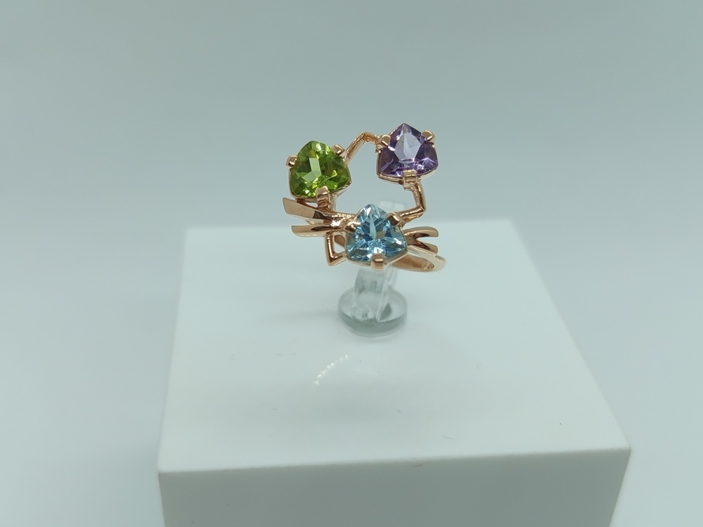 КОЛКМИ585 КОЛЬЦО С КАМНЯМИ (Au 585)