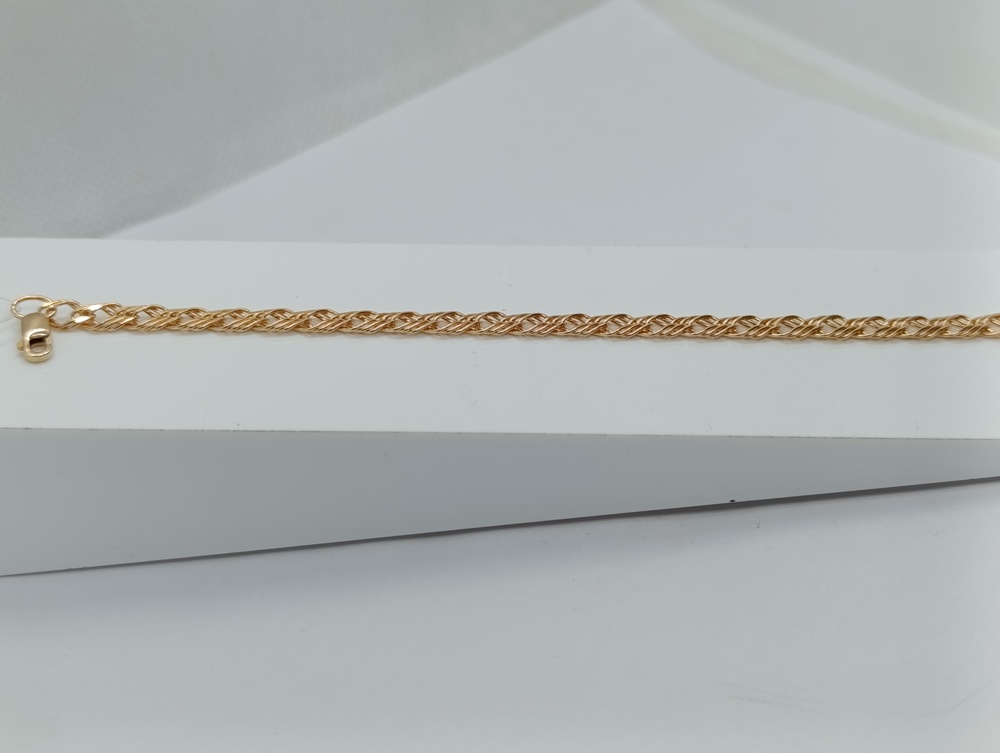 БРАСЛЕТ ПУСТОТЕЛЫЙ Ромб тройной (Au 585)