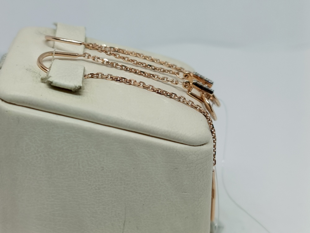 СЕРЬГИ ПРОДЕВКИ с камнями (Au 585)