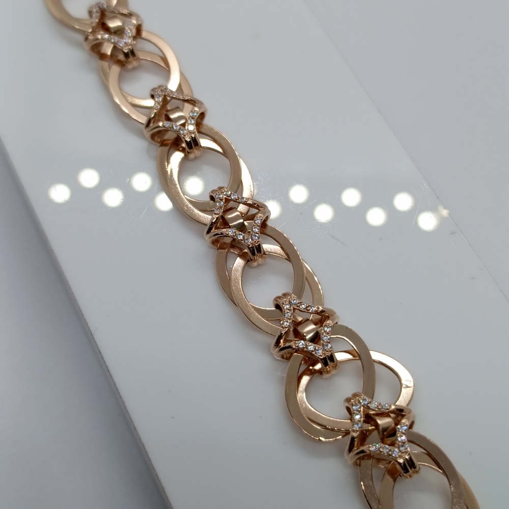 Б585 БРАСЛЕТ С КАМНЯМИ (Au 585)