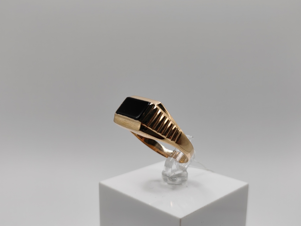 КОЛЬЦО ПЕЧАТКА оникс (Au 585)