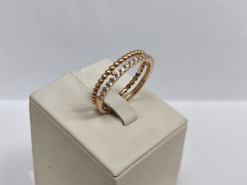 КОЛЬЦО С КАМНЯМИ (Au 585)