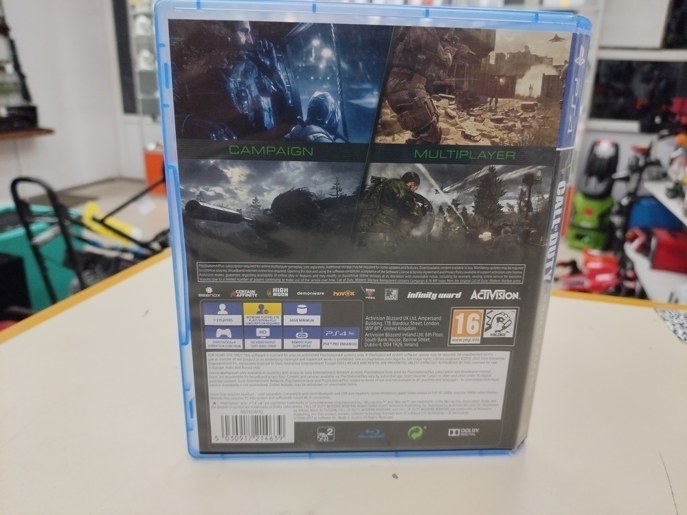 Игра Playstation 4 Call of Duty Modern Warfare Remastered