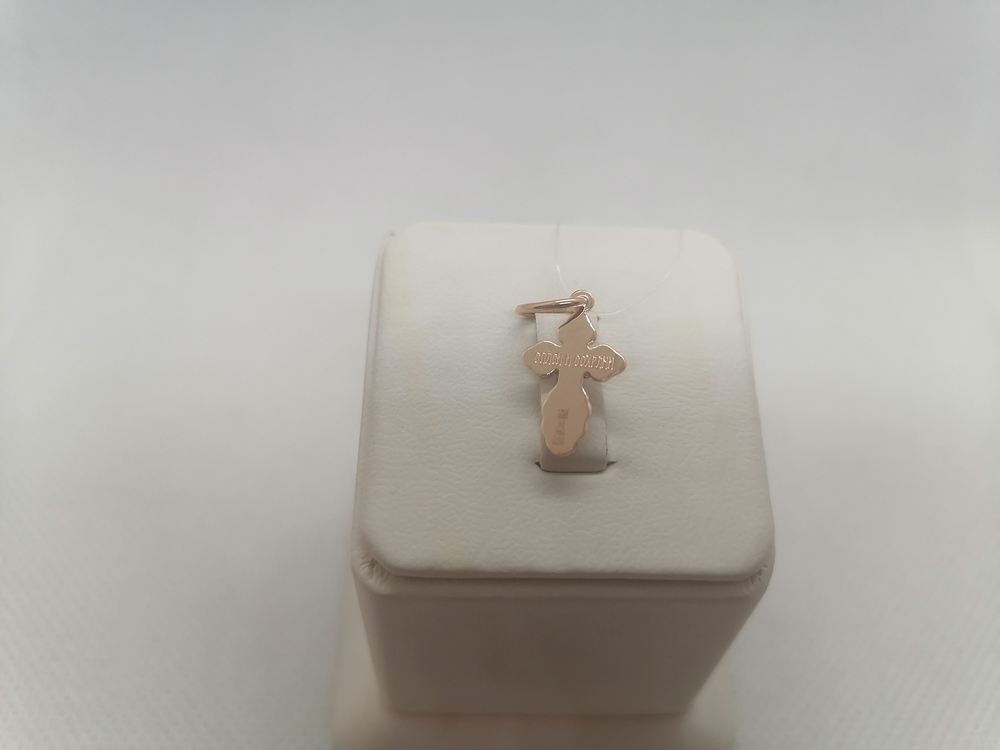 810-00117-10-00-00-02 ПОДВЕСКА КРЕСТ без камня (Au 585)