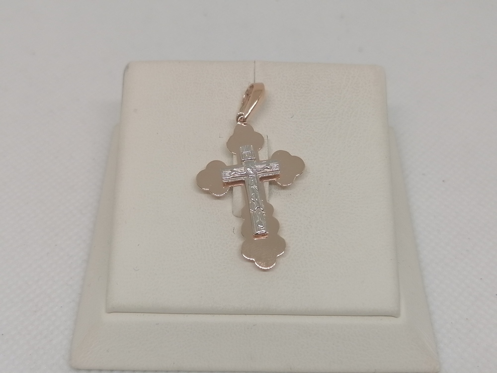 810-00327-10-00-00-00 ПОДВЕСКА КРЕСТ без камня (Au 585)