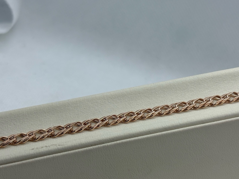 БРАСЛЕТ ПОЛНОВЕСНЫЙ Ромб двойной Au 585