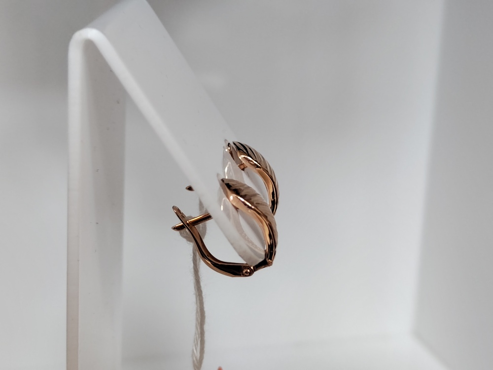 СБКМ585 СЕРЬГИ БЕЗ КАМНЯ (Au 585)