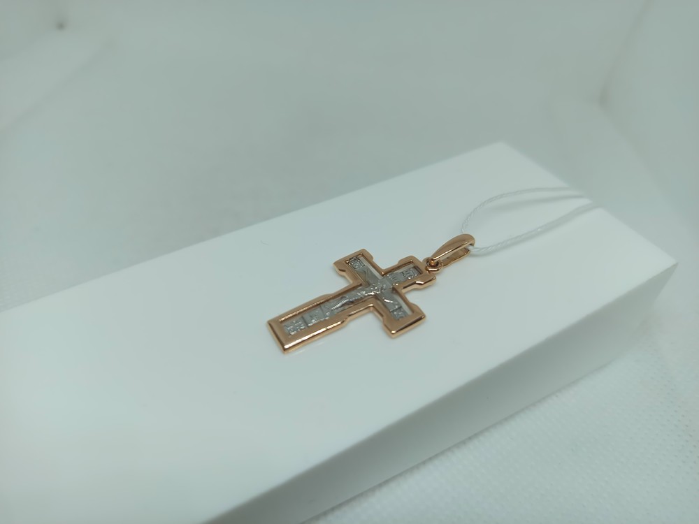 ПОДКБК585 ПОДВЕСКА КРЕСТ БЕЗ КАМНЯ (Au 585)