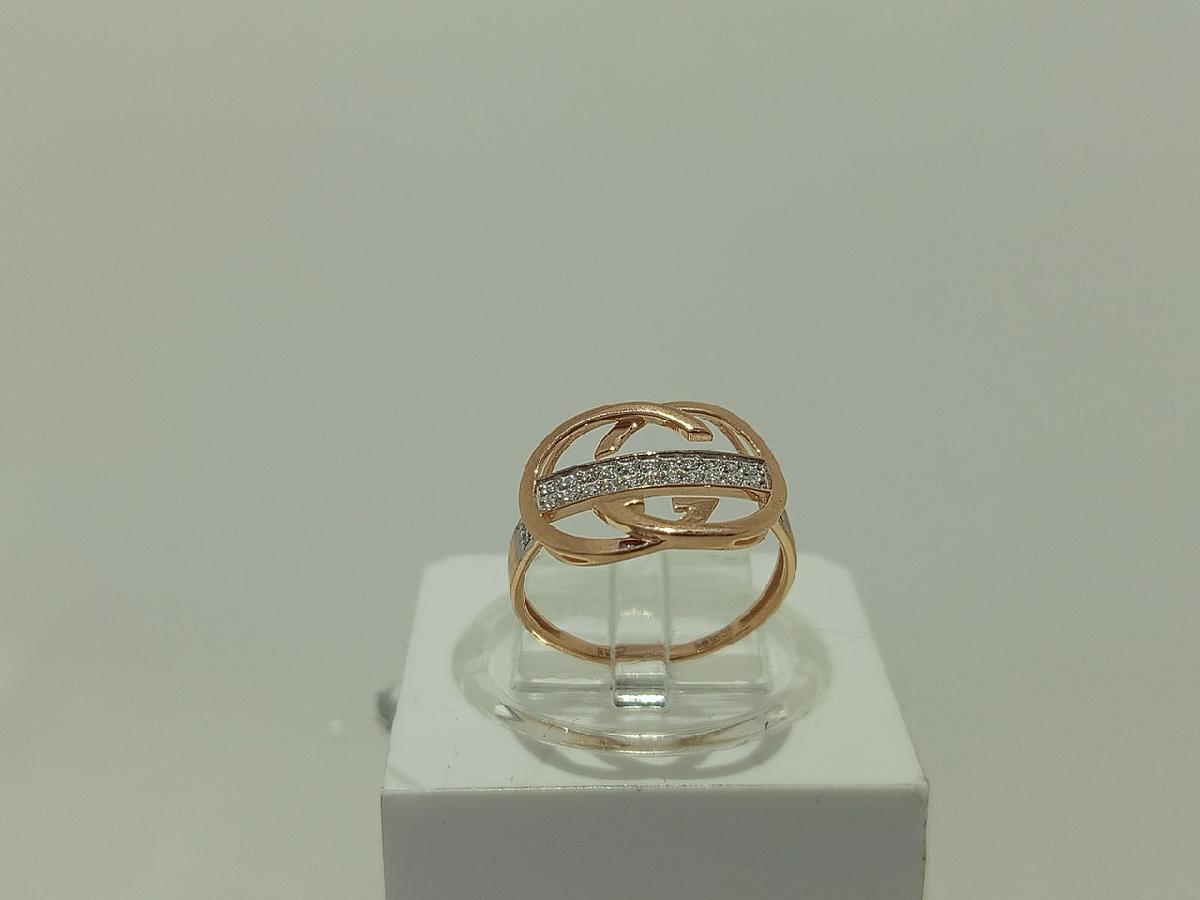 КОЛЬЦО С КАМНЯМИ (Au 585)