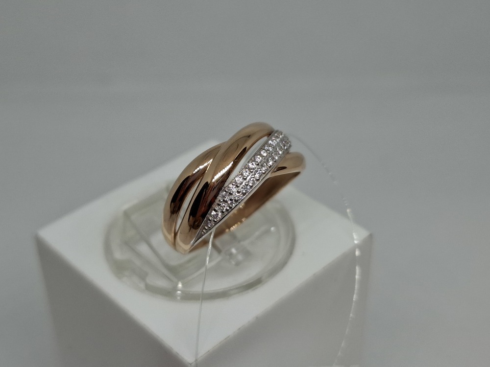 КОЛЬЦО С КАМНЯМИ (Au 585)