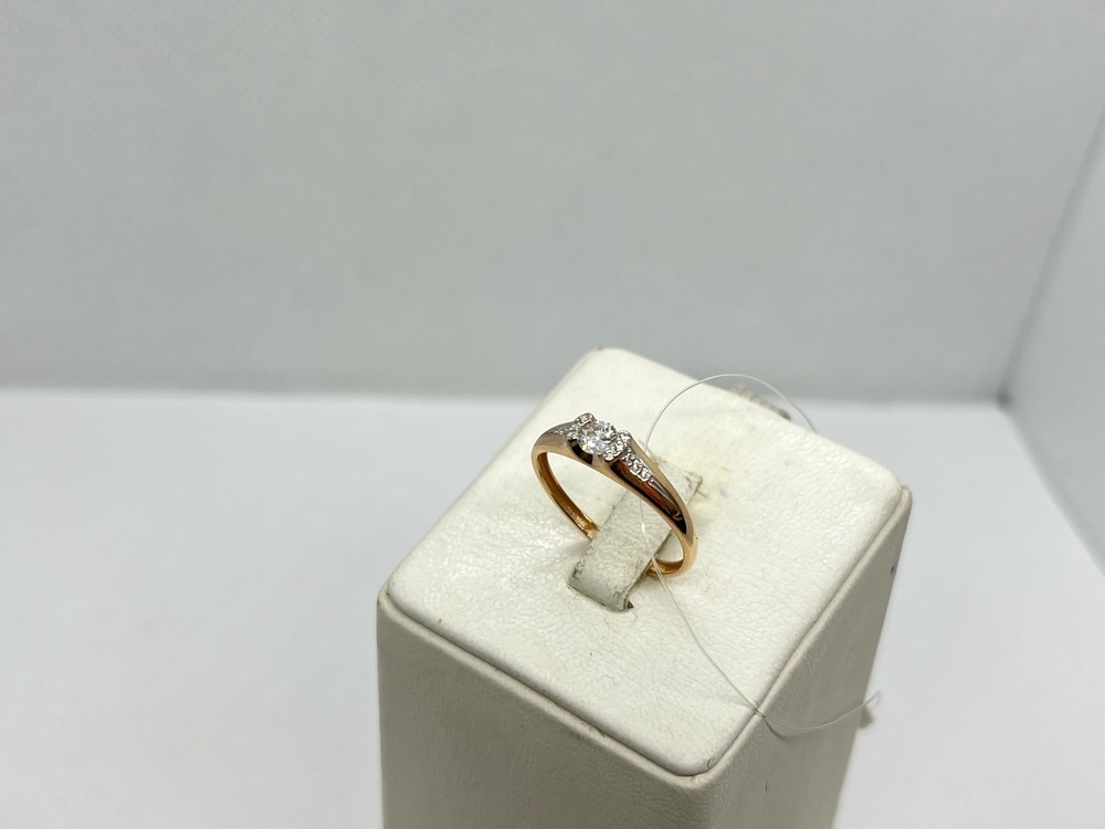 КОЛЬЦО С КАМНЯМИ (Au 585)