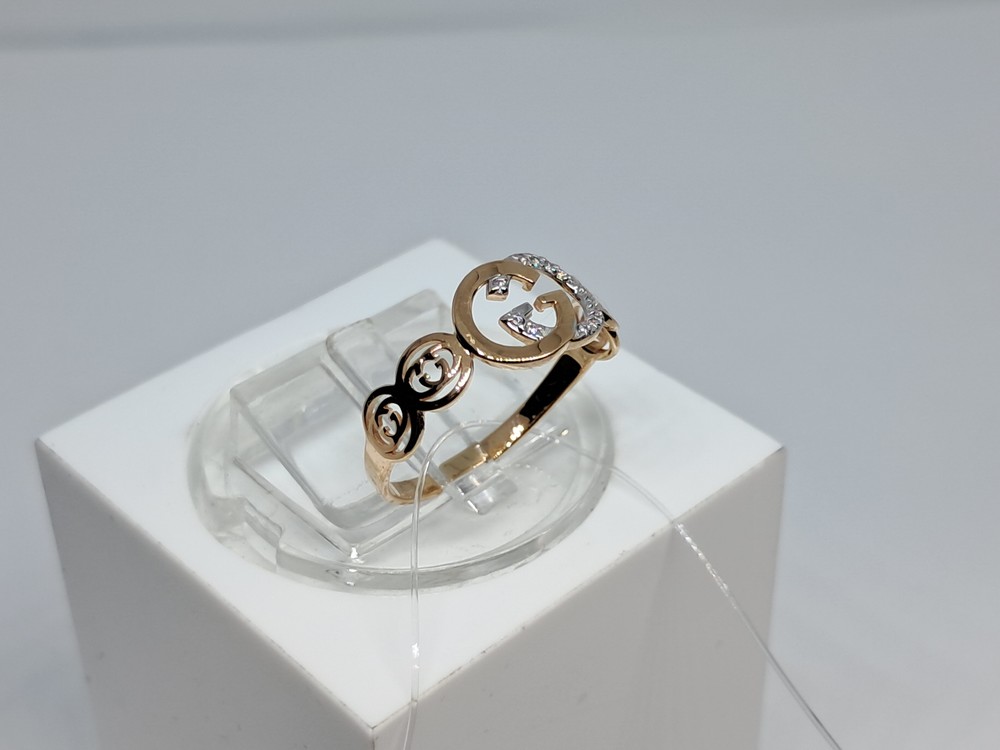 КОЛЬЦО С КАМНЯМИ (Au 585)